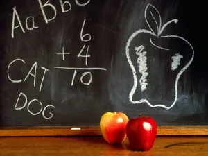 Minimalist School Blackboard Wallpaper