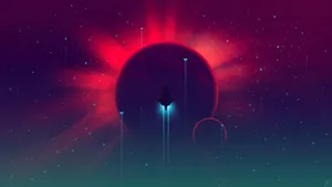 Minimalist Spaceship Wallpaper