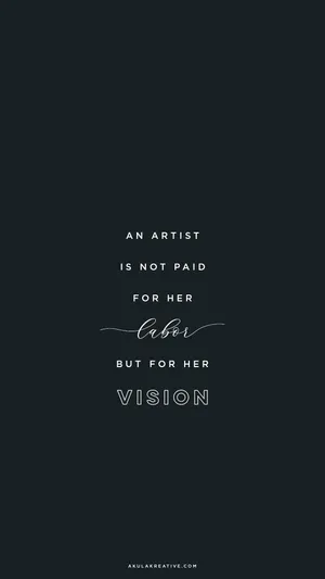 Minimalist Tablet Artist Quote Wallpaper