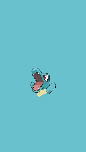 Minimalist Totodile Pokemon Aesthetic Wallpaper
