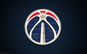 Minimalist Washington Wizards Logo In Blue Wallpaper