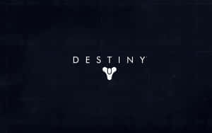Minimalist White Destiny Logo Wallpaper