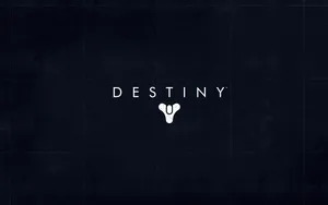 Minimalist White Destiny Logo Wallpaper