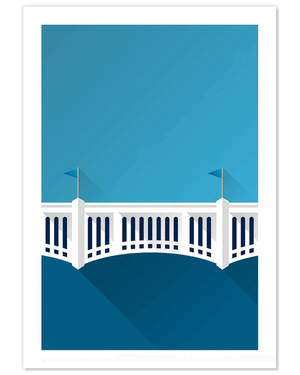 Minimalist Yankee Stadium Art Wallpaper