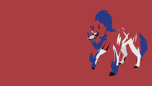 Minimalistic Artwork Of Zamazenta, The Legendary Pokémon Wallpaper