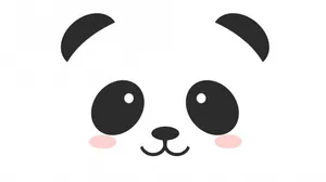 Minimalistic Beautiful Panda Wallpaper