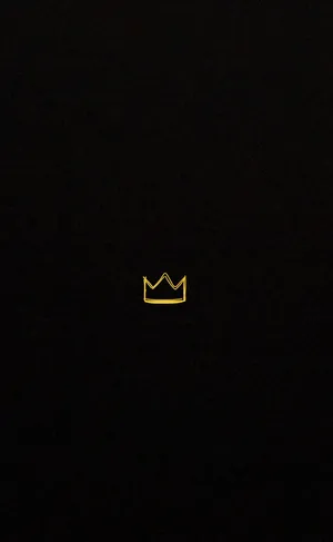 Minimalistic Golden King Crown Wallpaper