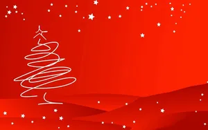 Minimalistic Red And White Christmas Background Wallpaper