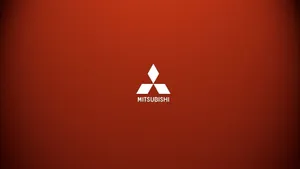 Minimalistic Red Mitsubishi Logo Wallpaper