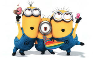 Minion Mayhem - Cartoon Characters Partying Wallpaper