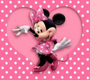 Minnie Mouse Looking Cute In Pink Wallpaper