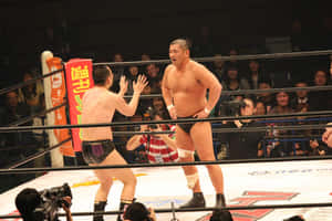 Minoru Suzuki Wrestling Match Standoff Wallpaper