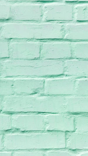 Mint Brick Wall Green Iphone Wallpaper