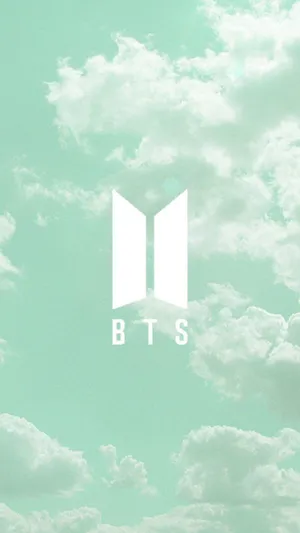 Mint Green Aesthetic Bts Logo Wallpaper