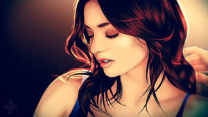 Miranda Kerr Cartoon Art Wallpaper