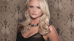 Miranda Lambert In Black Dress Wallpaper