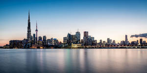 Mirroring Beauty Of Toronto City, Ontario, Canada Wallpaper