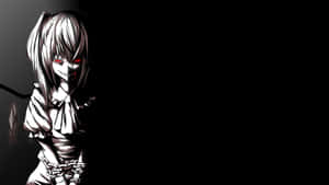 Misa Amane In Black And White Anime Pfp Wallpaper