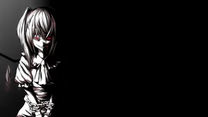 Misa Amane In Black And White Anime Pfp Wallpaper