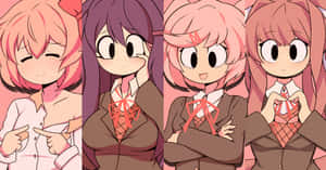 Mischievous Girl Gang Ddlc Wallpaper