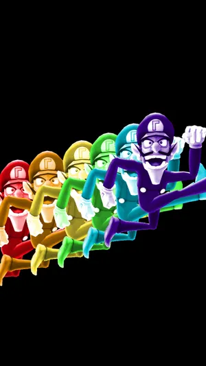 Mischievous Waluigi's Purple Reign Wallpaper