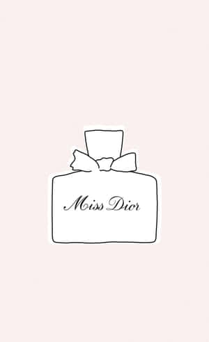 Miss Dior Perfume Bottle Sketch Wallpaper