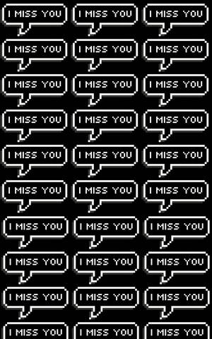 Missing You Speech Bubble Wallpaper