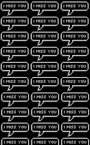 Missing You Speech Bubble Wallpaper