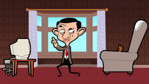 Mister Bean Cartoon Living Room Wallpaper