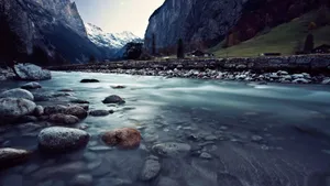 Misty_ Mountain_ River_ Serenity.jpg Wallpaper