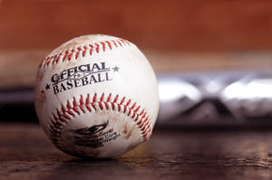 Mlb Baseball On Ground Wallpaper