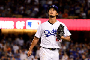 Mlb Player Yu Darvish Los Angeles Dodgers Wallpaper