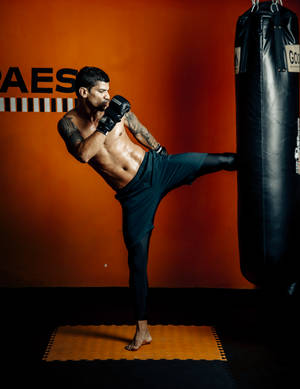 Mma Fighter Kick Wallpaper