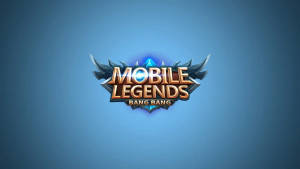 Mobile Legends Logo On Blue Background Wallpaper