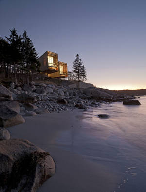 Modern House On Top Of Hill Wallpaper