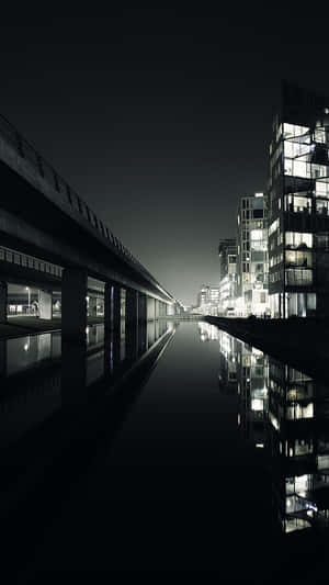 Modern Iphone Dark City View Chicago Wallpaper