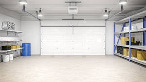 Modern Minimalist White Aesthetic Garage Wallpaper