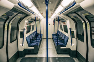 Modern Subway Train Interior Wallpaper