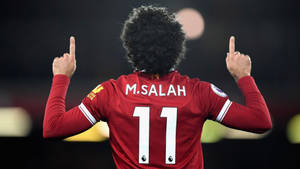 Mohamed Salah Back Jersey 11 Wallpaper