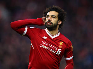 Mohamed Salah Hands On Ear Wallpaper