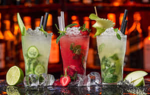 Mojito Cocktail In Bar Wallpaper