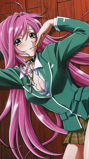 Moka Akashiya From Rosario Vampire Wallpaper