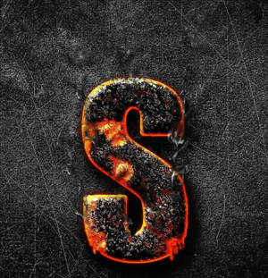 Molten Rock Letter S Wallpaper