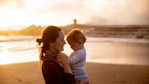 Mom Sunset Background Wallpaper