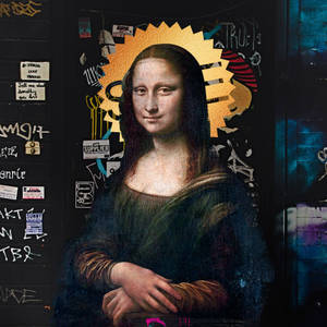 Mona Lisa Wall Paint Wallpaper
