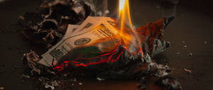 Money 4k Fire Wallpaper