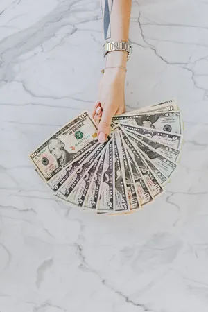 Money Background Ten Dollars Marble Aesthetic Wallpaper