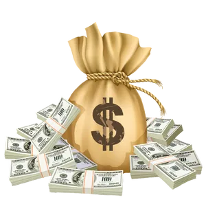 Money Bag Filled To The Brim Wallpaper