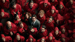 Money Heist Overhead Shot Wallpaper