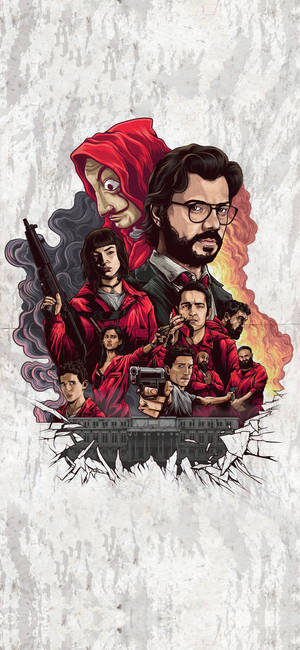 Money Heist Poster Art Wallpaper